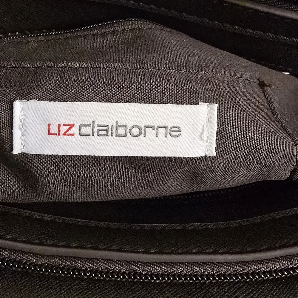 Liz Claiborne Brown Tuxedo Mini Tote Bag